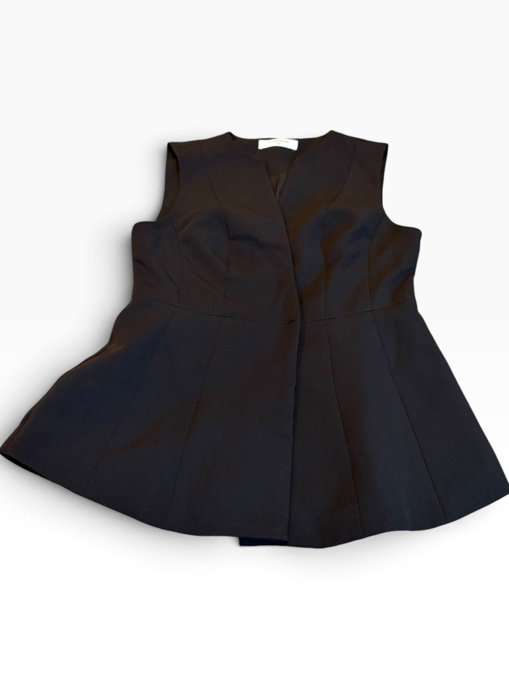 COMMENSE black peplum vest